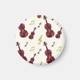 Musical Violins Seamless Pattern Magnet