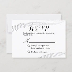 Musical Wedding Simple and Elegant RSVP Card