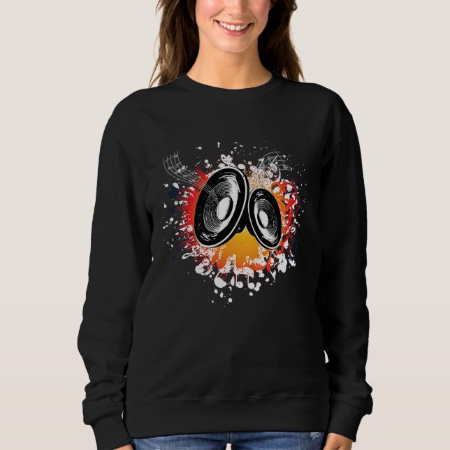 Musical Wow Notes Musician Sound Music Beat Sweatshirt (Front)