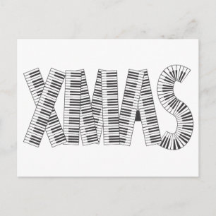 MUSICAL XMAS HOLIDAY POSTCARD