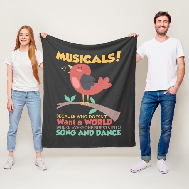 Musicals Because Who Doesn't Want Song and Dance Fleece Blanket (In Situ)