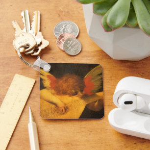 Musician Angel Playing Lute by Rosso Fiorentino Key Ring