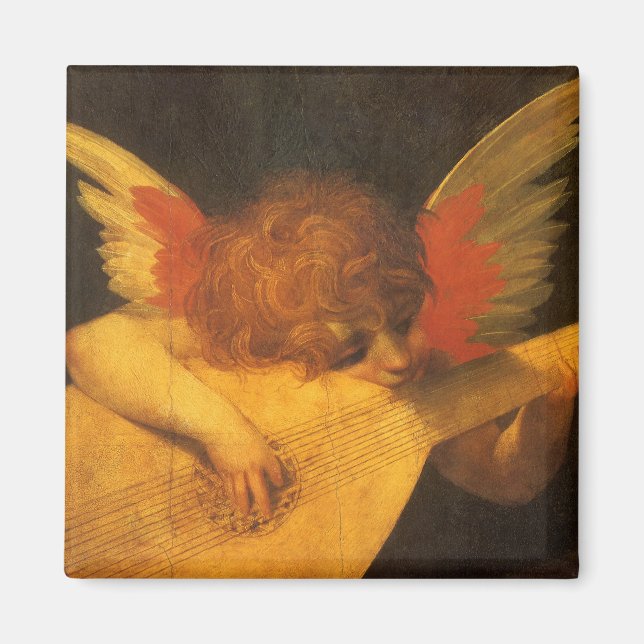 Musician Angel Playing Lute by Rosso Fiorentino Magnet (Front)