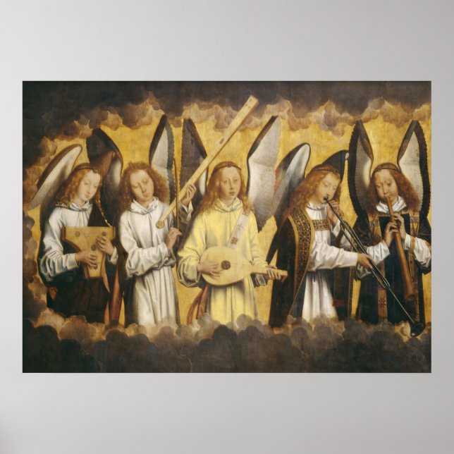 musician angels by Hans Memling | left panel Poster (Front)