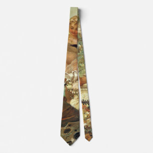 Musician Angels by Hans Zatzka, Victorian Fine Art Tie