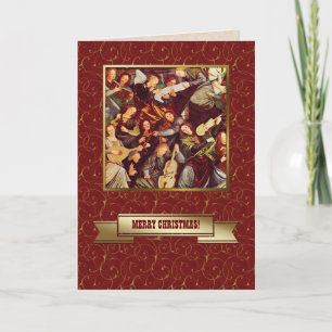 Musician Angels. Fine Art Christmas  Holiday Card
