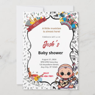 Musician Baby Shower Invitation