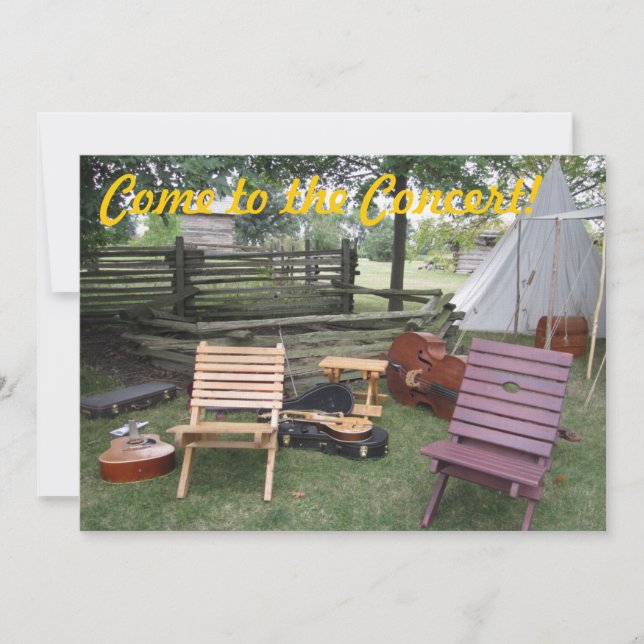 Musician Band Camp "Come to the Concert!" Invite (Front)