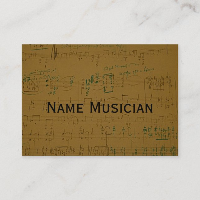 Musician business card (Front)