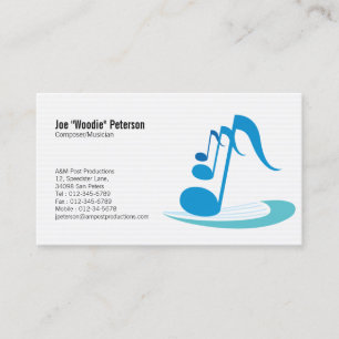 Musician Business Card Music Notes