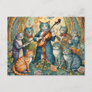Musician Cat Postcard