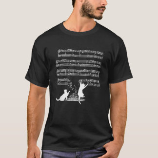 Musician Cats And Sheet Music  T-Shirt
