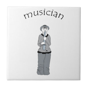 musician ceramic tile