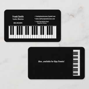 Musician Composer Arranger Teacher Keyboard Business Card