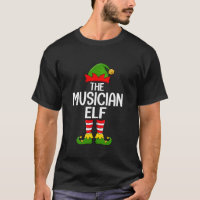 Musician Elf Xmas Matching Family Elf Squad Christ