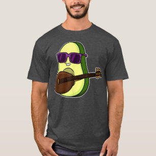 Musician Fruit Guacamole Guitar Music Avocado T-Shirt
