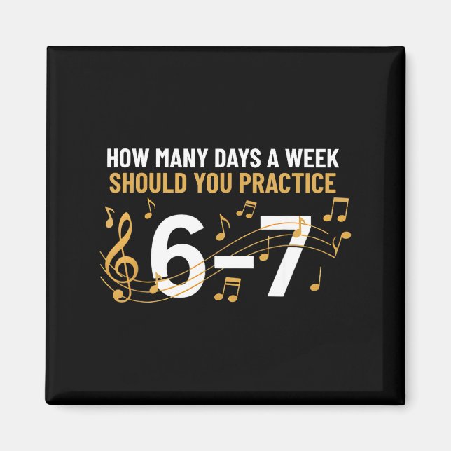 Musician Funny 6 7 Meme Six Seven For Music Teache Magnet (Front)