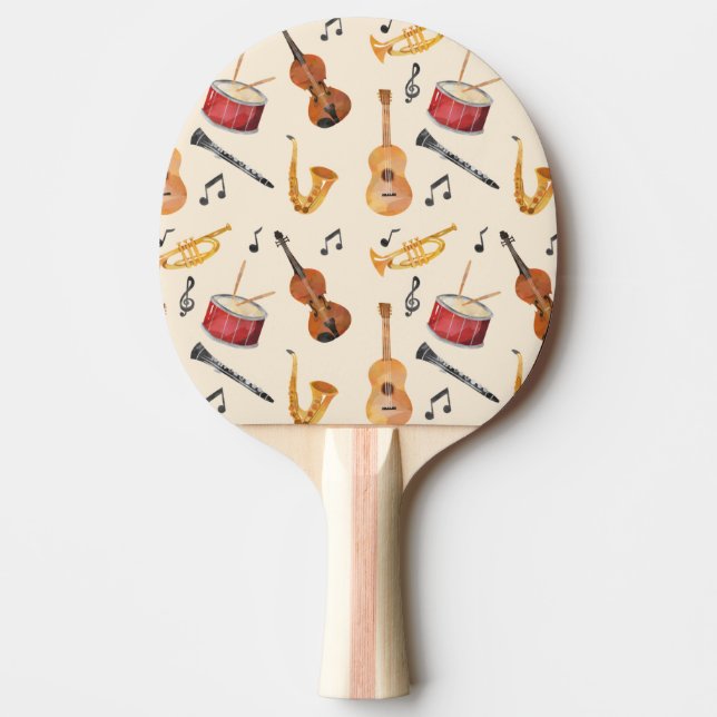 Musician Gift Guitarist Gift Music Table Tennis Ping Pong Paddle (Front)