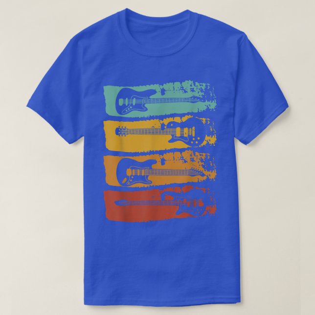 Musician Guitar Lover Guitar Player Guitarist Retr T-Shirt (Design Front)