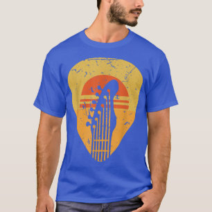 Musician Guitar Lover Guitarist Retro Sunset Guita T-Shirt