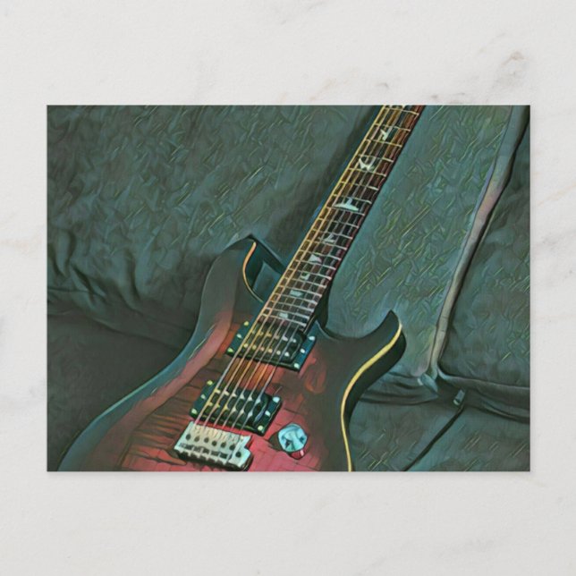 musician guitar lovers gift postcard (Front)