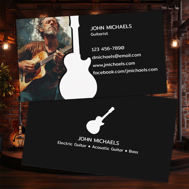 Musician Guitarist Business Card (Creator Uploaded)