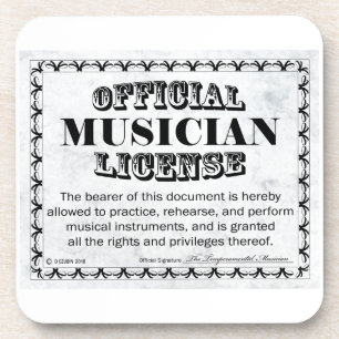 Musician License Coaster