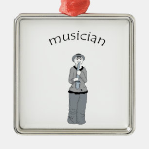 musician metal tree decoration