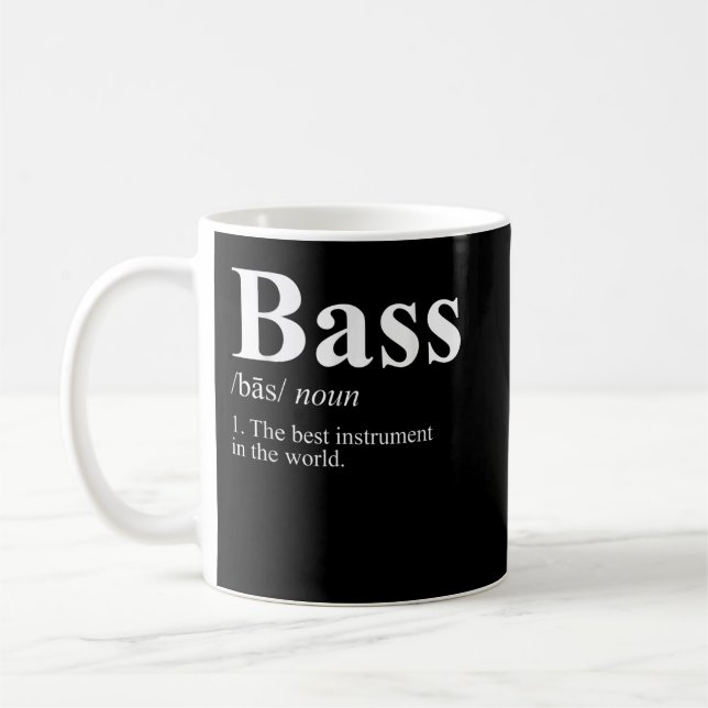 Musician Music Bass, Guitarist Bassist Bass Guitar Coffee Mug (Left)