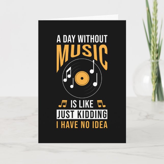 Musician Music Fan Saying Gift Card (Front)