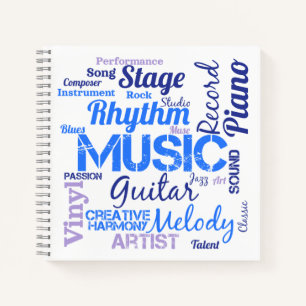 Musician Music Lover Word Cloud Notebook
