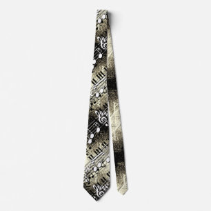 Musician Music Notes Tie