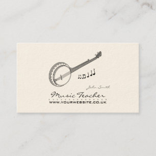 Musician/Music Teacher (Banjo) Business Card