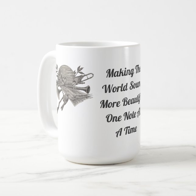 Musician Music Teacher Vintage Musical Instrument Coffee Mug (Front Left)