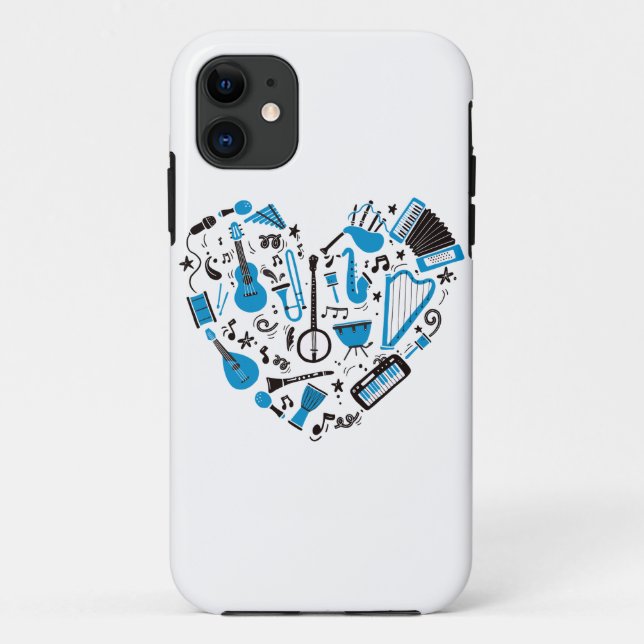 Musician Musical Instrument Heart Tool Case-Mate iPhone Case (Back)