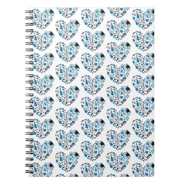Musician Musical Instrument Heart Tool Notebook (Front)