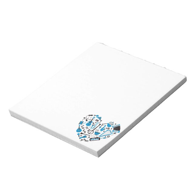 Musician Musical Instrument Heart Tool Notepad (Rotated)