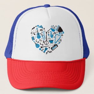Musician Musical Instrument Heart Tool Trucker Hat