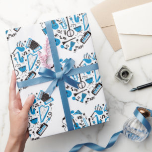 Musician Musical Instrument Heart Tool Wrapping Paper