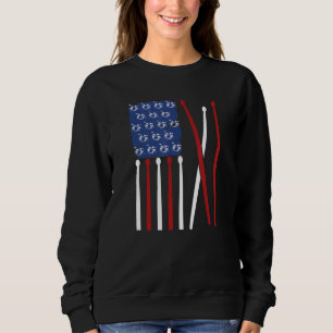 Musician Musical Instrument patriotic US flag drum Sweatshirt
