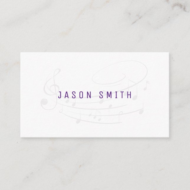 Musician | Musical Notes Business Card (Front)