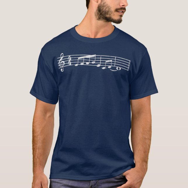 Musician Notes The Font Mozart Classic Music T-Shirt (Front)