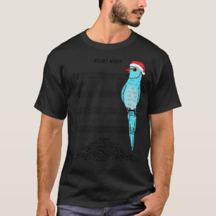 Musician Parrot I Silent Night I Blue Indian Ringn T-Shirt
