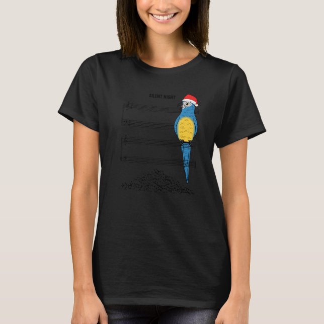 Musician Parrot I Silent Night I Blue throated Mac T-Shirt (Front)