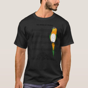 Musician Parrot I Sound Of Silence I Black headed T-Shirt