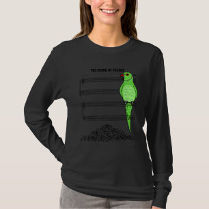 Musician Parrot I Sound Of Silence I Green Indian T-Shirt
