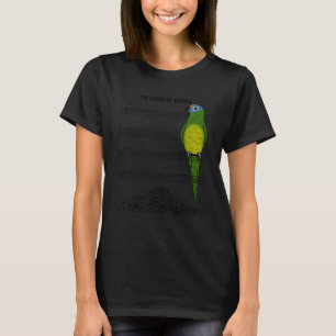 Musician Parrot I Sound Of Silence I Peach fronted T-Shirt
