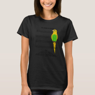 Musician Parrot I Sound Of Silence I Yellow Budgie T-Shirt
