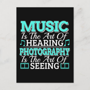 Musician Photographer - Inspirational Quote Postcard