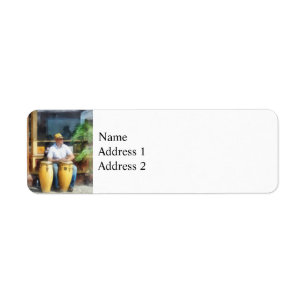 Musician - Playing Bongo Drums Return Address Label